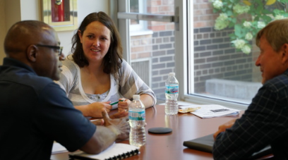 Students in Fireside Lounge