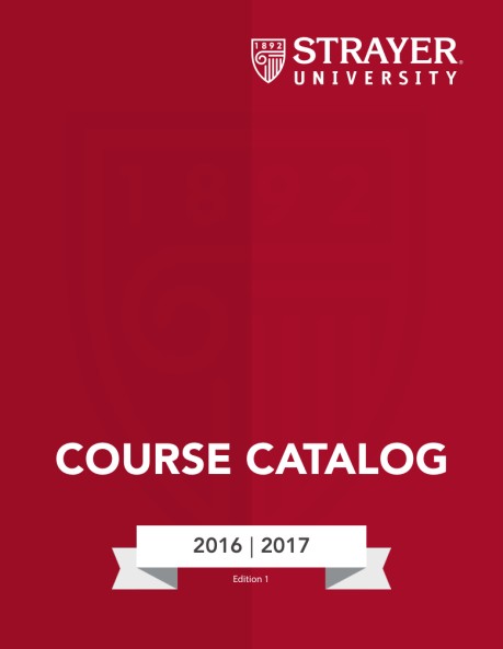 Strayer Catalog Cover 2016-2017 Image