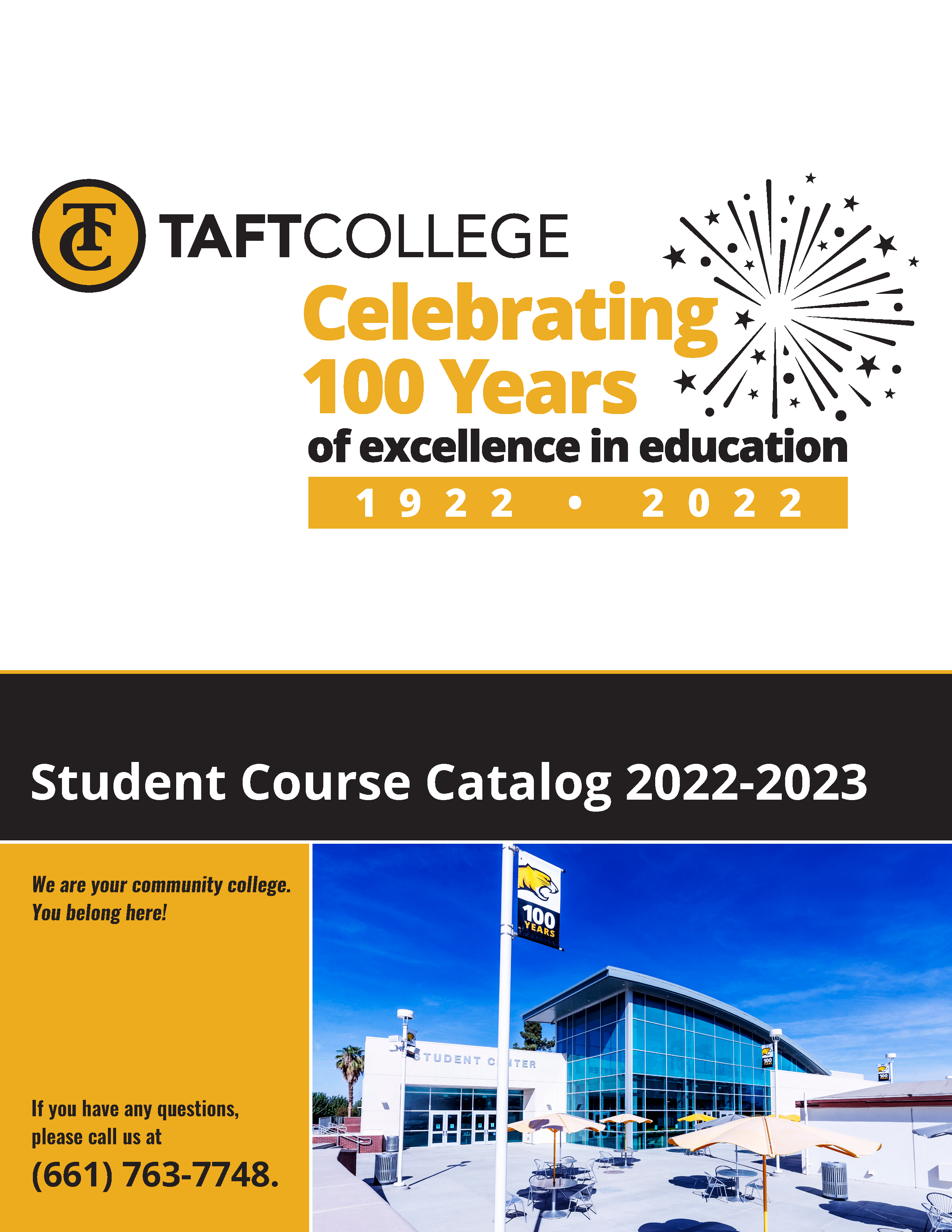 2022-23 Student Catalog Cover