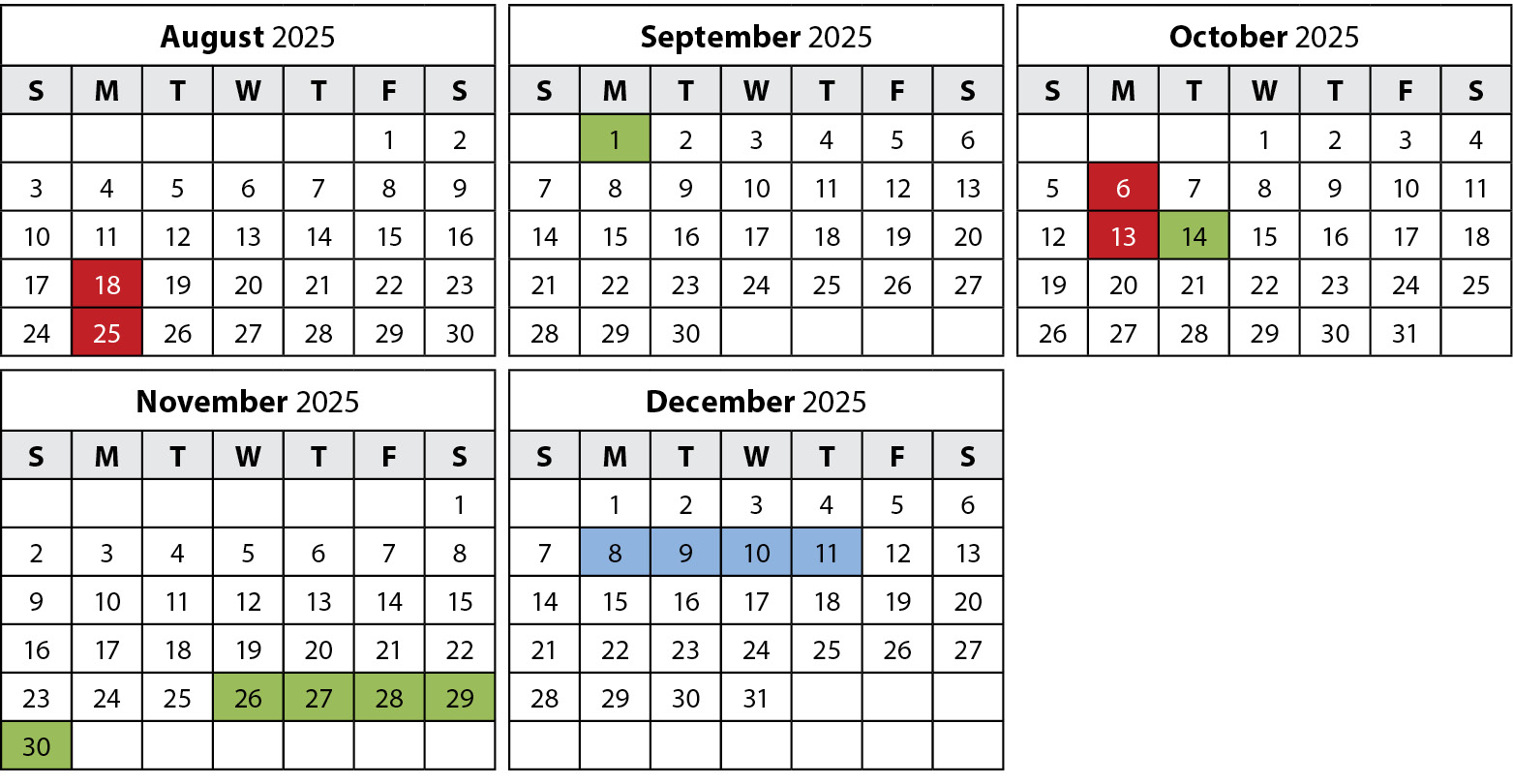 fall 2025 semester calendar