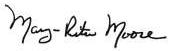 President Mary-Rita Moore Signature